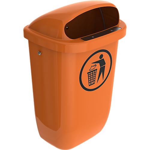 Mülleimer VAR Abfallbehälter Pushbin 50 L rot