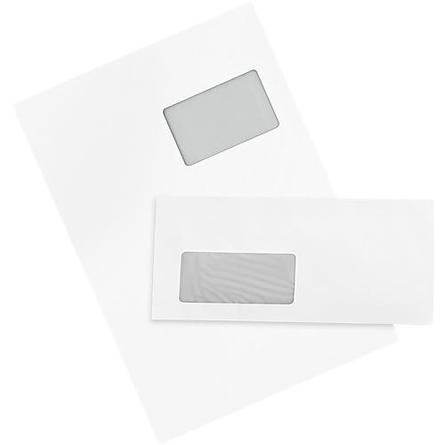 Lot de 25 Enveloppes Blanches 110x220 mm Avec fenêtre