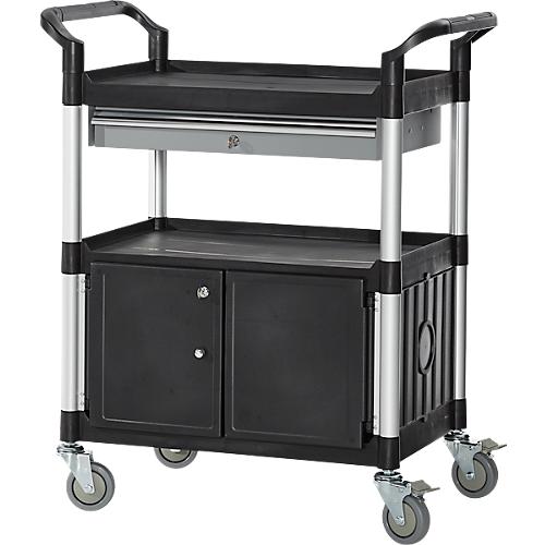 relaxdays Werkstattwagen Etagenwagen 5 Ebenen mit Rollen, silber, 5