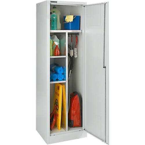 Schäfer Shop Pure Putzmittelschrank, abschließbar, H 1935 mm, Stahl, lichtgrau RAL 7035 günstig kaufen