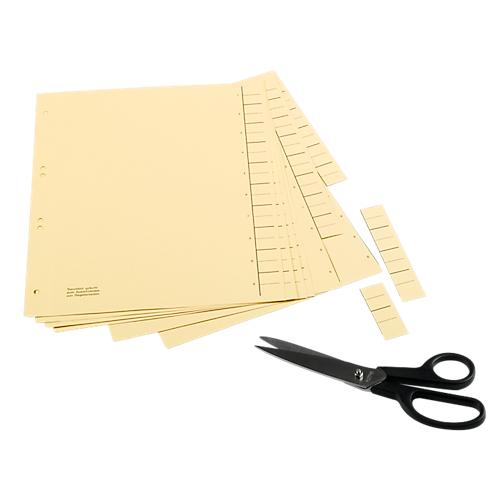 50 Trennblätter Register DIN A4 Karton Ordner blanko 190 g/qm Universal gelb ! 