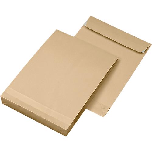100 Faltentaschen DIN C4 weiß haftklebend 130g Offset Kraftpapier Umschläge 
