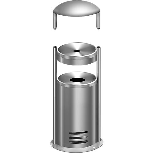 Abfallbehälter-Aschenbecher für Außen (HxBxT)910x395x395 m