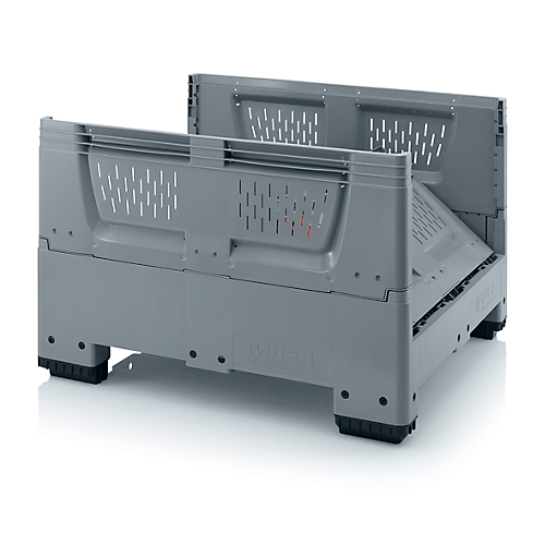 Palettenbox Big Box mit Lüftungsschlitzen, klappbar, Kunststoff, div