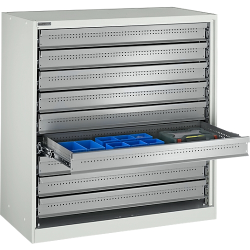 Armoire Tubize 5 Portes Et 1 Tiroirs Blancgris Métallique