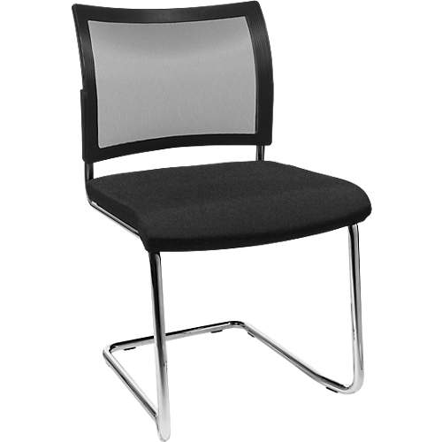 Freischwinger Seat Point Netz Ohne Armlehnen Stapelbar Im 2er Set Schwarz
