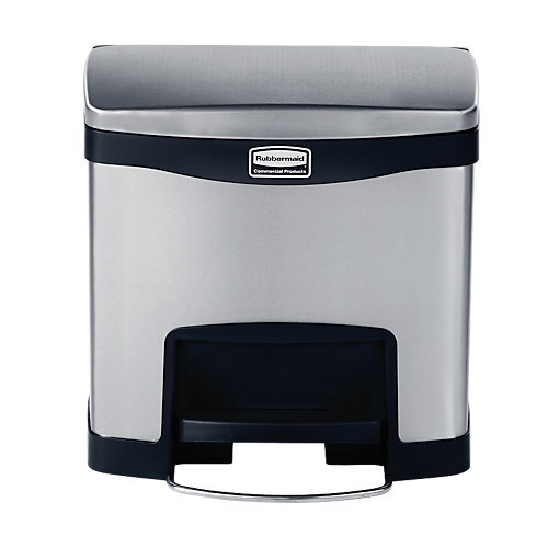 Slim Jim Step-ON Tretabfallbehälter, aus Edelstahl, 15 Liter, Pedale an