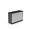  Armoire à rideau transversal BEXXSTAR, 2 hauteurs de classeurs, H 825 mm, gris foncé