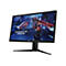 Ein Gaming-Monitor mit einem Mann, der ein rotes Schwert hält. Auf dem Bildschirm sind das ROG-Logo und der Schriftzug 'REPUBLIC OF GAMERS' zu sehen.