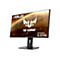 Moniteur ASUS TUF Gaming, affichage avec logo et lettrage, scène spatiale en arrière-plan.