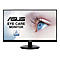 ASUS Eye Care Monitor mit Bild eines Auges. Auf dem Display sind Logos und Zertifizierungen zu sehen.