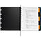  Bloc-notes Rhodia ExaBook, 80 feuilles, DIN A4+, 90 g/m², reliure à double spirale, intercalaires, règle, poche intérieure, ligné, avec marge et cadre