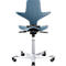  Bürostuhl HAG Capisco Puls 8010 Blue, Sattelsitz, 265 mm Gasfeder, Sitzhöhenverstellung, Fusskreuz aus Aluminium