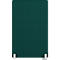 Un mur antibruit rectangulaire vert avec des pieds blancs.