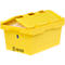  Conteneur pour produits dangereux SSI Schäfer, pour batteries lithium-ion seCon KMB-DH627 GGV, avec couvercle, L 600 x l 400 x H 307 mm, en polypropylène, jaune
