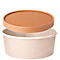  Couvercle Papstar pure, pour saladiers, 150 mm, 50 pcs, compostable, carton de fibres fraîches, brun