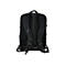 Schwarzer Rucksack von hinten, mit gepolsterten Schultergurten und Tragegriff.