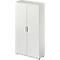  Draaideurkast TETRIS WOOD – B 1000 x D 421 x H 1910 mm (hoogte inclusief glijders) – 5 OH - lichtgrijs – ons merk Schäfer Shop Genius