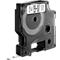  DYMO® Cassette de ruban D1 43613, largeur 6 mm, blanc/noir