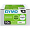  DYMO® Schriftband-Sparset 45013, Typ D1, 7 m x 12 mm, UV-beständig, reißfest, schwarz/weiß, 10 Stück