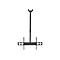 'Manhattan TV & Monitor Mount, Ceiling, 1 screen, Screen Sizes: 37-75'', Height: 105-156 cm, Black, VESA 200x200 to 800x400mm, Max 50kg, LFD, Lifetime Warranty - Klammer - für Flachbildschirm'