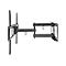 "Manhattan TV & Monitor Mount, Wall, Full Motion, 1 screen, Screen Sizes: 37-65"", Black, VESA 100x100 to 600x400mm, Max 40kg, LFD, Tilt & Swivel with 3 Pivots, Lifetime Warranty - Klammer - für LCD-TV / gekrümmter LCD-TV - Schwarz"