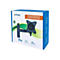 Verpackung einer Manhattan Universal Flat-Panel TV Wandhalterung. Die Halterung ist schwarz, die Box weiÃŸ und blau mit Produktinformationen.