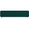 Plateau de table rectangulaire vert foncé avec coins arrondis et deux pieds gris clair.