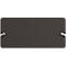 Cadre rectangulaire marron avec des clips métalliques fixés sur les bords.