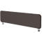Cloison en tissu gris, avec supports pour montage sur table.