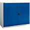  Schäfer Shop Genius Draaideurkast FS, staal, met ventilatiegaten, B 1343 x D 520 x H 1105 mm, 3 OH, tot 450 kg, lichtgrijs/gentiaanblauw