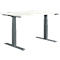  Schäfer Shop Genius Schreibtisch MODENA FLEX, elektrisch höhenverstellbar, Rechteck, T-Fuss, B 1200 x T 800 mm, weiss/anthrazit