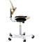  Siège de bureau HAG Capisco Puls 8010 Sand, siège selle, vérin à gaz 265 mm, hauteur d'assise réglable, piétement aluminium