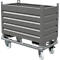  Système de collecteurs Bauer SBS 500, L 600 x l 1200 x H 850 mm, empilable jusqu'à 3 fois, peint, avec chariot de transport, gris souris RAL 7005