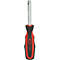 Schraubendreher mit rotem und schwarzem Griff, silberfarbener Spitze und KS Tools Logo.