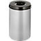 133261 - afvalverzamelaar 30 l, zelfblussend, romp aluminiumkleur/deksel zwart