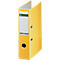 Yellow Leitz folder. Inscription: Leitz, with a white label.