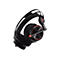Schwarzes Gaming-Headset mit roten LED-Akzenten und 1MORE-Branding auf weißem Hintergrund.