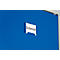 2-compartimentenkast, B 600 x H 1800 mm, cilinderslot, lichtgrijs/gentiaanblauw