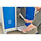 2-compartimentenkast, B 600 x H 1800 mm, cilinderslot, lichtgrijs/gentiaanblauw