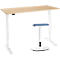 2-tlg. Büromöbel-Set, Home Office Schreibtisch, elektrisch höhenverstellbar, Ahorn/weiß 