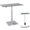 2-tlg. Büromöbel-Set, Monosäulen-Beistelltisch Start Off, elektrisch höhenverstellbar, graphit/weißaluminium 