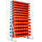 2-zijdig rek, 26 rijen, 2 x 70 open front magazijnbakken LF 211 rood/blauw &amp; 2 x 42 open front magazijnbakken LF 221 rood/blauw, B 1145 x D 800 x H 1950 mm