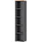 3-delige Agenda Home Office meubelset, 2 archiefkasten, B 800 mm en 1 archiefplank, B 450 mm, elk D 400 x H 1970 mm, grafiet/Groen eiken