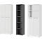 3-delige kantoormeubelset Agenda, 2 archiefkasten, B 800 mm en 1 archiefplank, B 450 mm, elk D 400 x H 1970 mm, grafiet/lichtgrijs