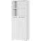 3-delige kantoormeubelset Agenda, 2 archiefkasten, B 800 mm en 1 archiefplank, B 450 mm, elk D 400 x H 1970 mm, grafiet/lichtgrijs