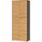 3-tlg. Büromöbelset Agenda Home, 2 Aktenschränke, B 800 mm und 1 Aktenregal, B 450 mm, jeweils T 400 x H 1970 mm, graphit/Grandson-Eiche