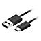 Schwarzes USB-Kabel mit USB-A- und USB-C-Anschluss, Text: 3Dconnexion.