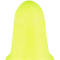 Hellgelber Schaumstoff-Ohrstöpsel, spitz zulaufend, für den Gehörschutz.