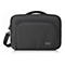 Schwarze 4smarts Laptoptasche mit Tragegriff und verstellbarem Schultergurt vor weißem Hintergrund.